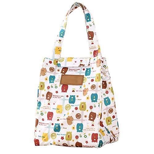 Lunch Bag,Insulated Lunch Bag, Foldable Oxford Canvas Insulated Lunch Bag, Picnic Cooler Bag Lunchbox For Travel Holiday Outings Family Picnics (Style 7) #TOP22