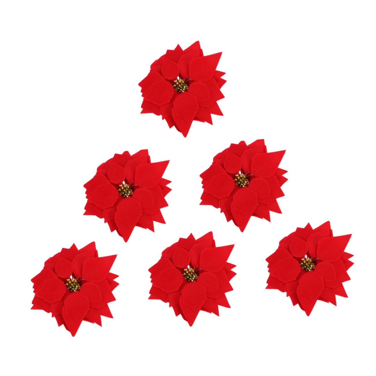 Künstliche Weihnachtsstern Blütenköpfe 50 Stück Für Weihnachtsbaum Türkranz Und Tischdekoration Außen Und Innendekor