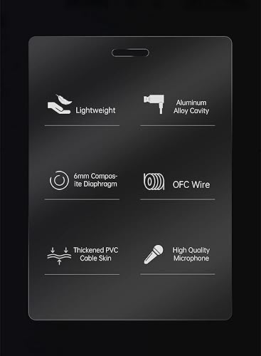 Miniatura 8 de keephifi KBEAR - Auriculares intraurales Little Q, estéreo con cable con compuesto de 0.236 pulgadas, potente resolución de aislamiento de ruido