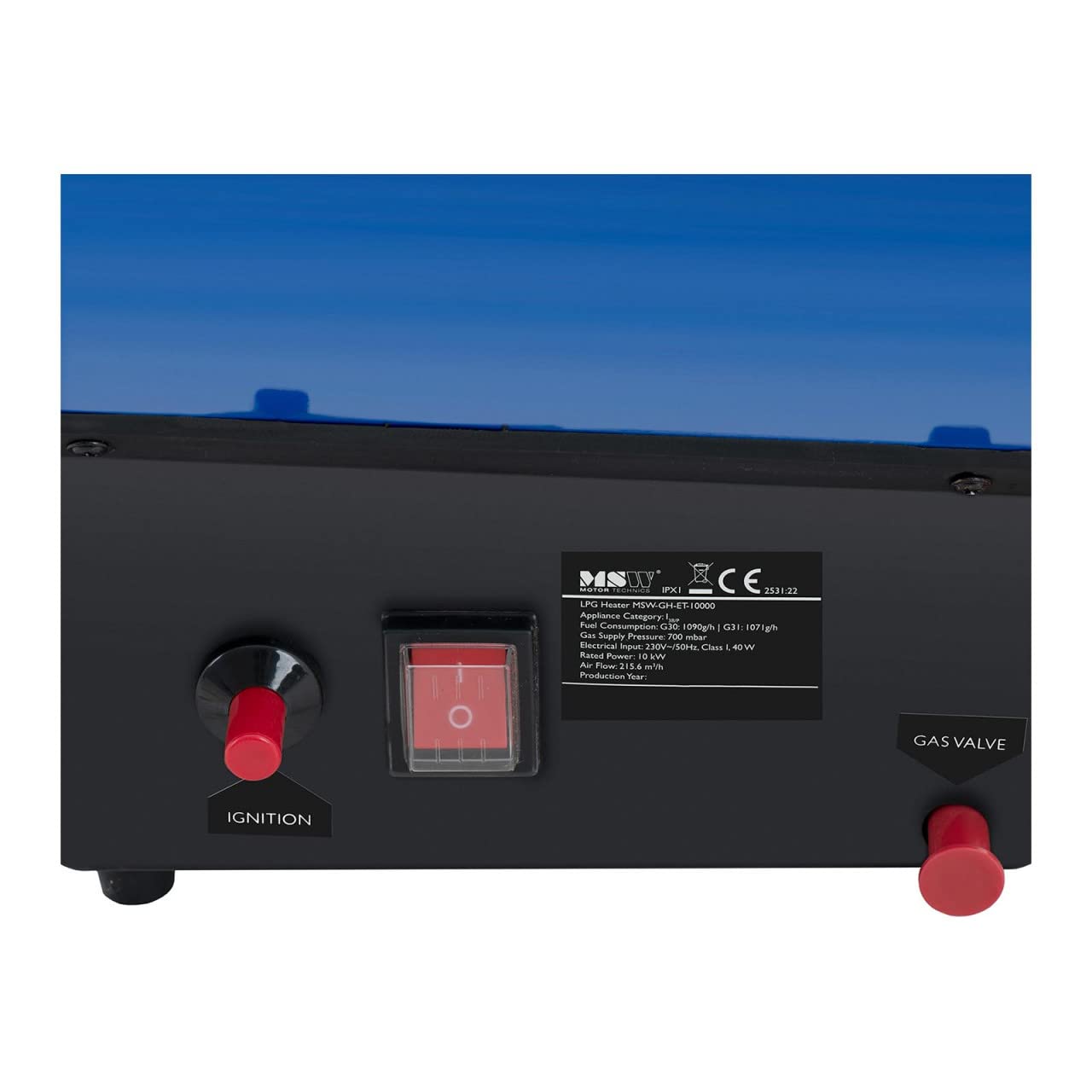 MSW Gasheizer 30000 W – Manuelle Zündung, Für Hallen Bis 310 M², Mit Sicherheitsabschaltung