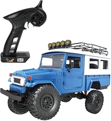 FMTStore MN40 RC Car, 1:12 Scale 2.4GHz Remote Control Car, 4WD Off-Road RC Truck, with LED Light Climbing Rock Crawler Electric Vehicle Model for Kids and Adults - Assorted Colors