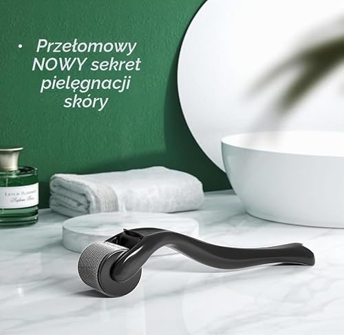 OCHILIMA Derma Roller 0,75 mm, 540 tytanowy wałek z mikroigłą do twarzy i ciała, wałek do mikrodermabrazji do twarzy, Derma Roller do mikroigłowania, zawiera pudełko do przechowywania (0,75 mm)