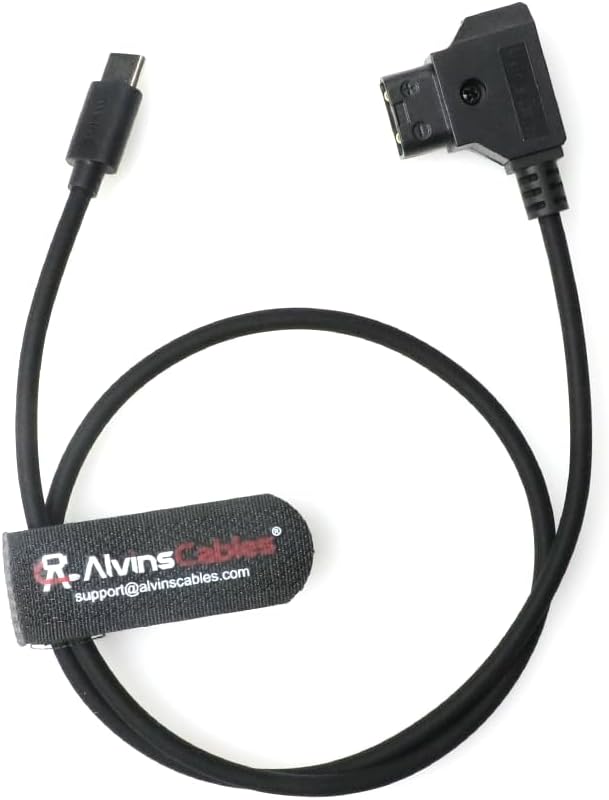 Alvin's Cables Dtap to USB-C Power Cable for DJI Focus Pro Motor, 2ft Ultra Soft D-tap to Type-C Enhanced Power for Tilta Nucleus Nano II Wireless Lens Control Motor