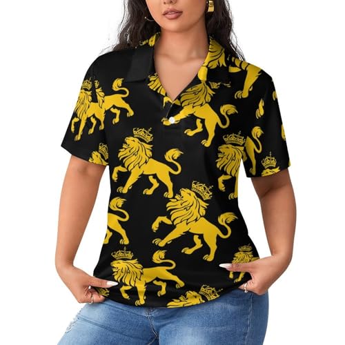 Polo de manga corta para mujer transpirable casual Lion of Judah