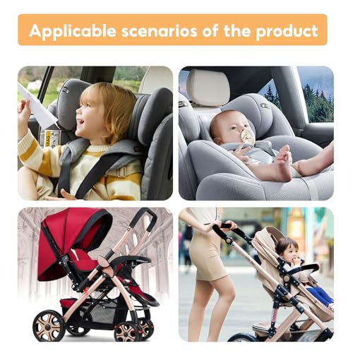 2 Stück Kopfhalterung Kindersitz,Kopfhalter Auto Schlaf Kind,Baby-Fallschutz-KopfstüTze,Baby Schlafen Schlafkissen Car Headrest,Comfy Kopfgurt,für Coche Kinder KopfstüTze Befestigungshalterung Band
