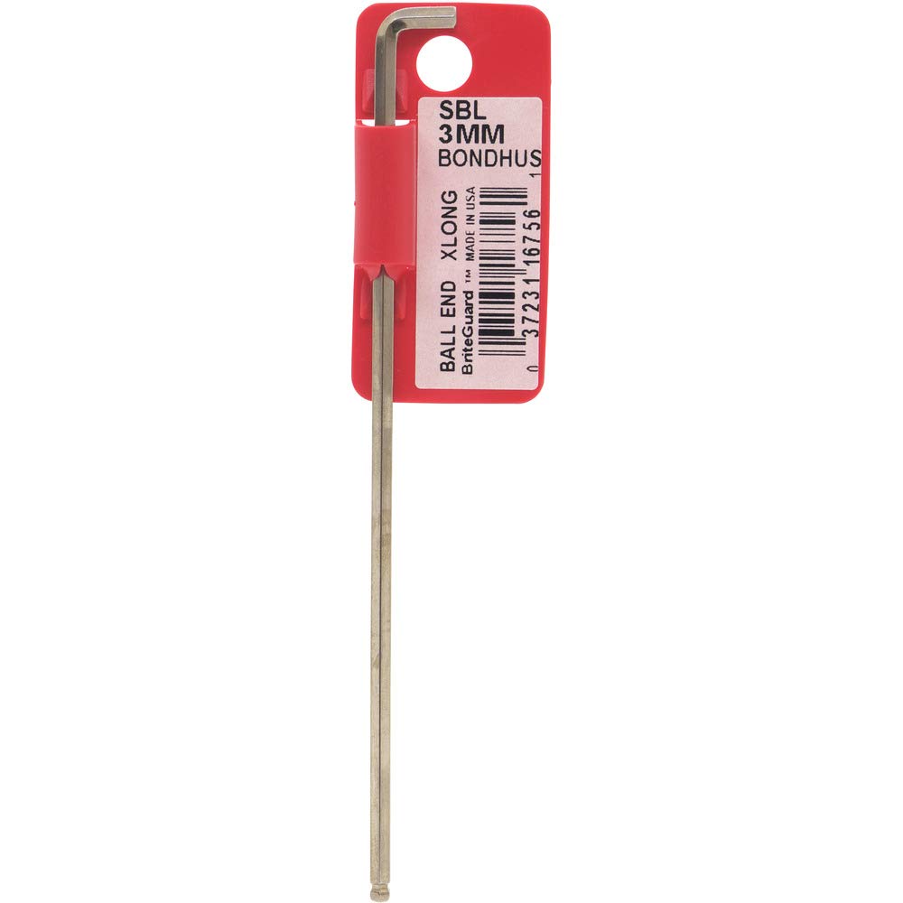 Bondhus Multi Sbl3mmb Briteguard Stubby Ballend Hex Key, 3Mm, 16756