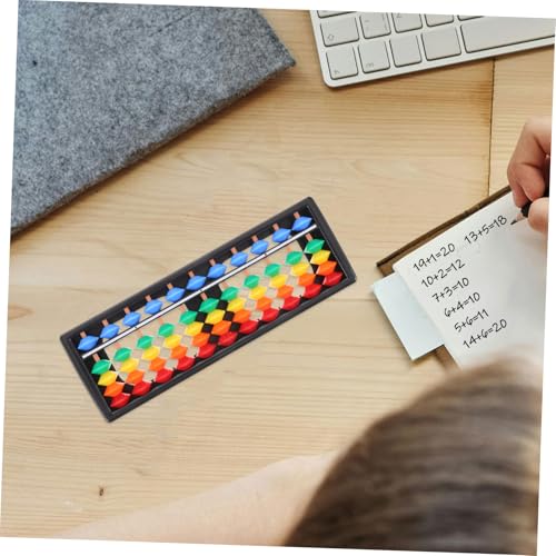 COSMEVIVI 5 Color Abacus Teach Counting Abacus Arithmetic Square Abacuses Mathematics Abacus Column Abacus Calculating Bead Abacus Beads Abacusbrands Desktop Abacus Model Plastic