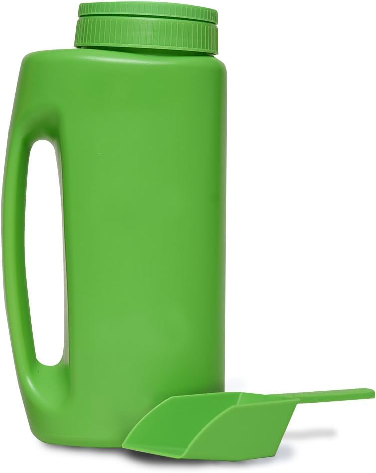 HARRIS Diatomaceous Earth Spreader with Scoop and Adjustable Top, Also for Ice Melt, Fertilizer and Seeds (2L or 76oz)