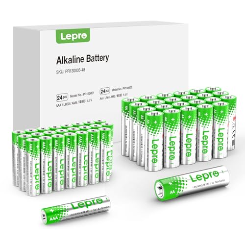Image of Lepro AA & AAA Batteries Variety Combo Pack, 48 Count