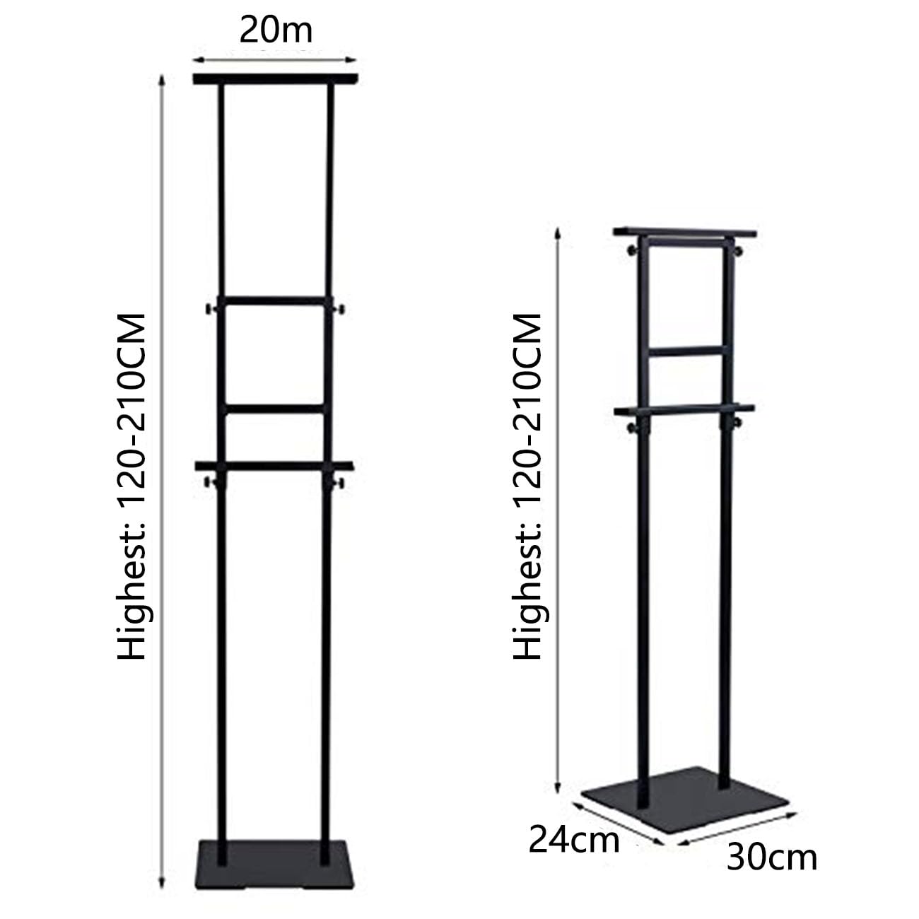 Soporte de Letrero, Tablero de Carteles de Doble Cara, tableros de Mensajes, exhibición de Carteles, Soporte de Espuma, Marco, menú Holde 2pcs Negro