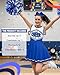 JenPen 3 Pcs Halloween Cheerleader Costume for Women Adult Cheerleader Outfit Set Cheerleading Uniform Dress for Party(Blue and Black,L)