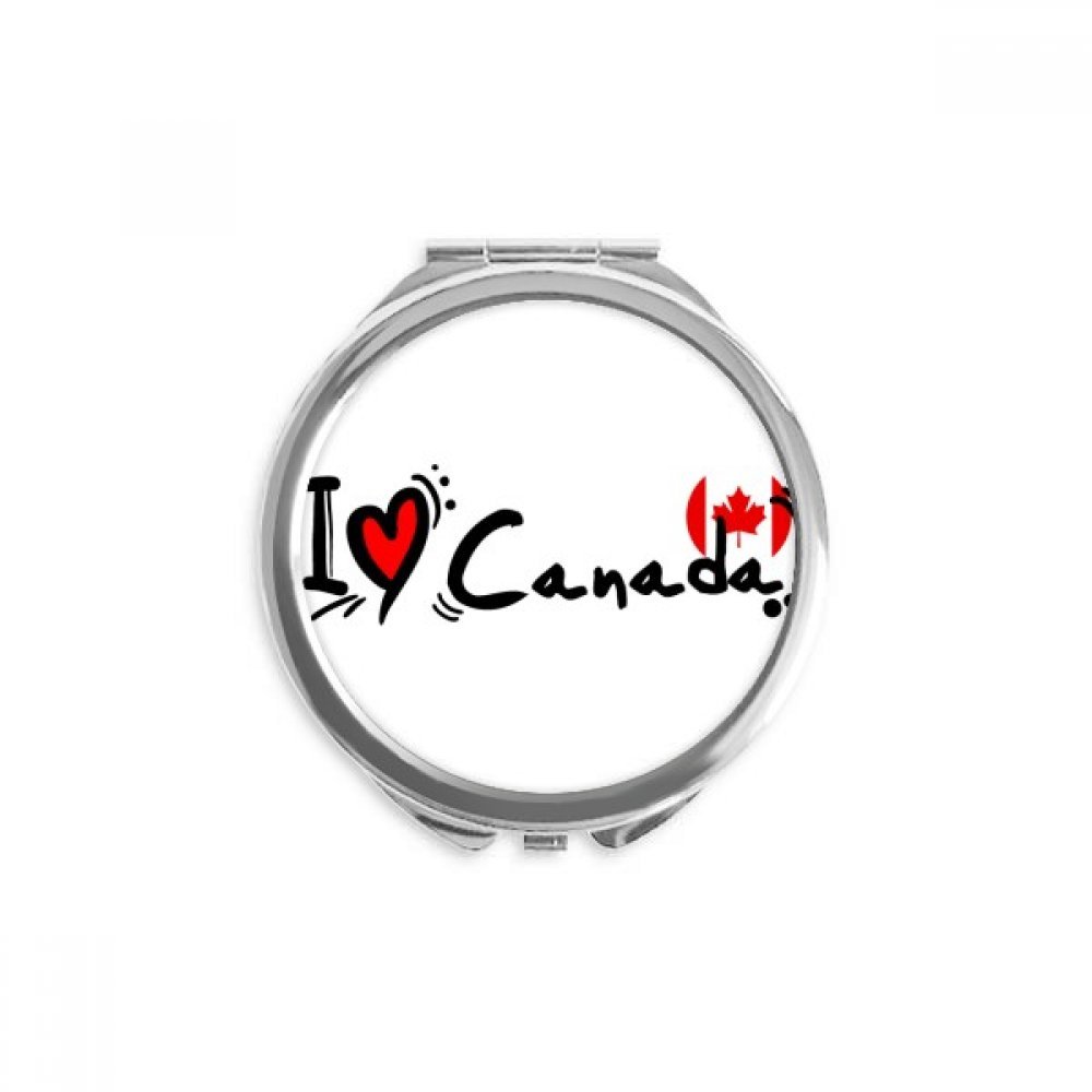 Miroir de poche à la main Canada compact rond de maquillage - 5
