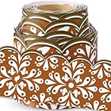 Fuutreo 32.8 ft Mexican Bulletin Board Borders Cielito Lindo Bulletin Border Decoration Office Scalloped Trim for School Fiesta National Wedding Party Decoration