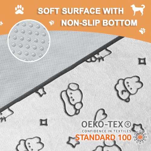 Image of Qeils Reusable Puppy Pads, 2 Pack Washable Pee Pads for Dogs, Waterproof Non Slip Wee Wee pad, Absorbent and Leakproof Training Mats for Potty, Crate, Playpen, Bed, Sofa, 18 inchx 24 inch
