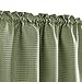 Waffle-Weave Textured Valance for Kitchen Water-Proof Window Curtains (60-inch x 18-inch, Sage, One Panel)