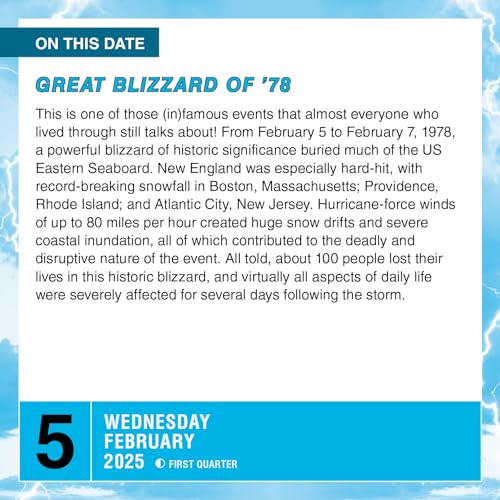 Extreme Weather Page-A-Day(r) Calendar 2025: A Year of Fire Tornadoes, Atmospheric Rivers, and Other Wild Weather Events - Image 6