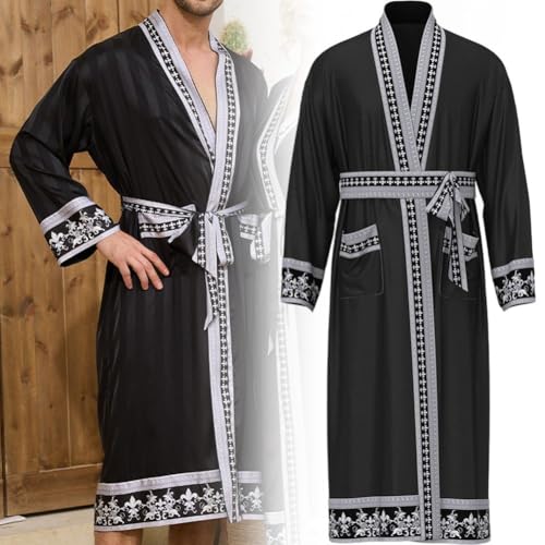 Batas de kimono para hombres Dianzan: ropa de dormir barroca y cómoda 8