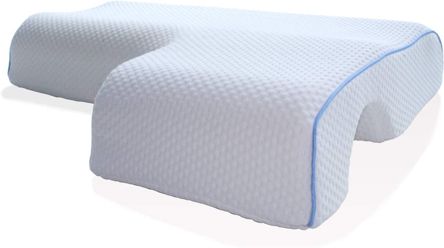 Arched Cuddle Pillow,Couples Pillow with Slow Rebound and Breathable Memory Foam,Couple Cuddle Sleep Pillow for Anti Pressure Hand (Right) (Right)