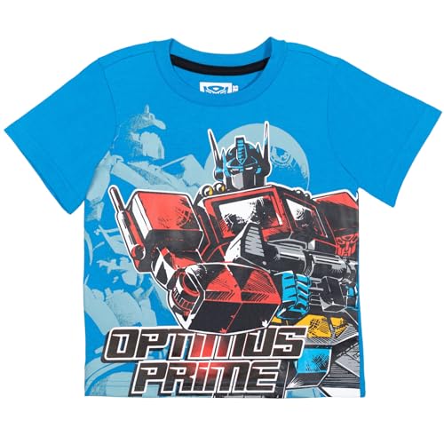 Transformers Bumblebee Optimus Prime Little Boys 3 Pack Graphic T-Shirts Yellow/Blue/Black 7-8 - image 7