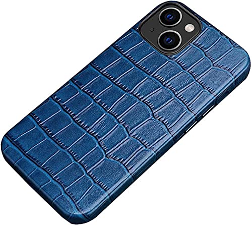 Coque iPhone 14 crocodile bleu GUMMMY pour le style au quotidien