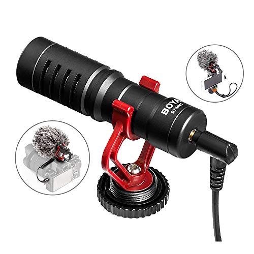 Microfone micro shotgun para celular e câmera Boya BY-MM1