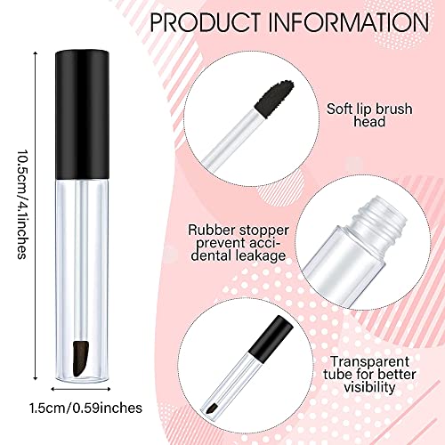 MAYCREATE® 10ml Plastic Empty Mascara Tube Wand Eyelash Cream Container Bottle for Castor Oil Brush Kit Combo with Funnels Mascara Eyeliner For Women - Image 4