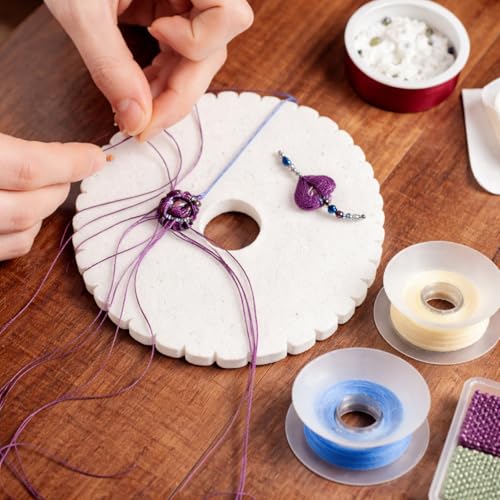 Zhehao 50 Pcs No-Tangle Thread Bobbins 2.43\'\' String Organizer Weave Winder Tool Yarn Bobbins for Knotting or Rope Arrangement, Home Organization, Handmade Gifts - Thumbnail 6