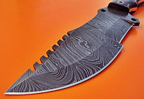 Poshland TR-21 CUSTOM HANDMADE DAMASCUS STEEL TRACKER KNIFE- TWO TONE MICARTA HANDLE
