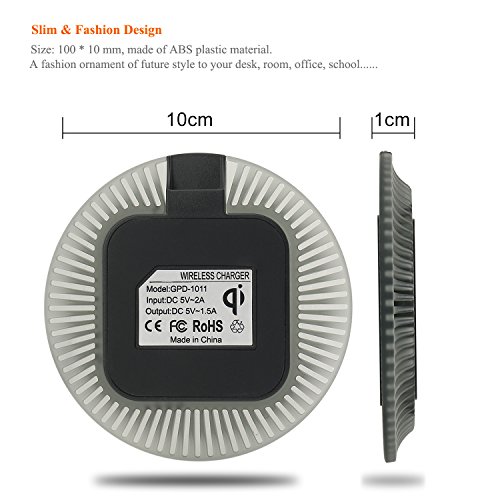 Wireless Charger Kit For Iphone 6 / 6S, 2-In-1 Wireless Charging Receiver Case And Sleep-Friendly Charging Pad For Iphone 6 6S (Black, For Iphone 6/6S) #TOP7