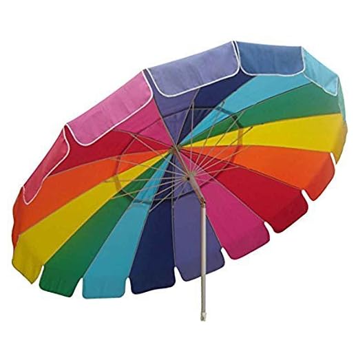 Rainbow Beach Umbrella with Carry Bag
