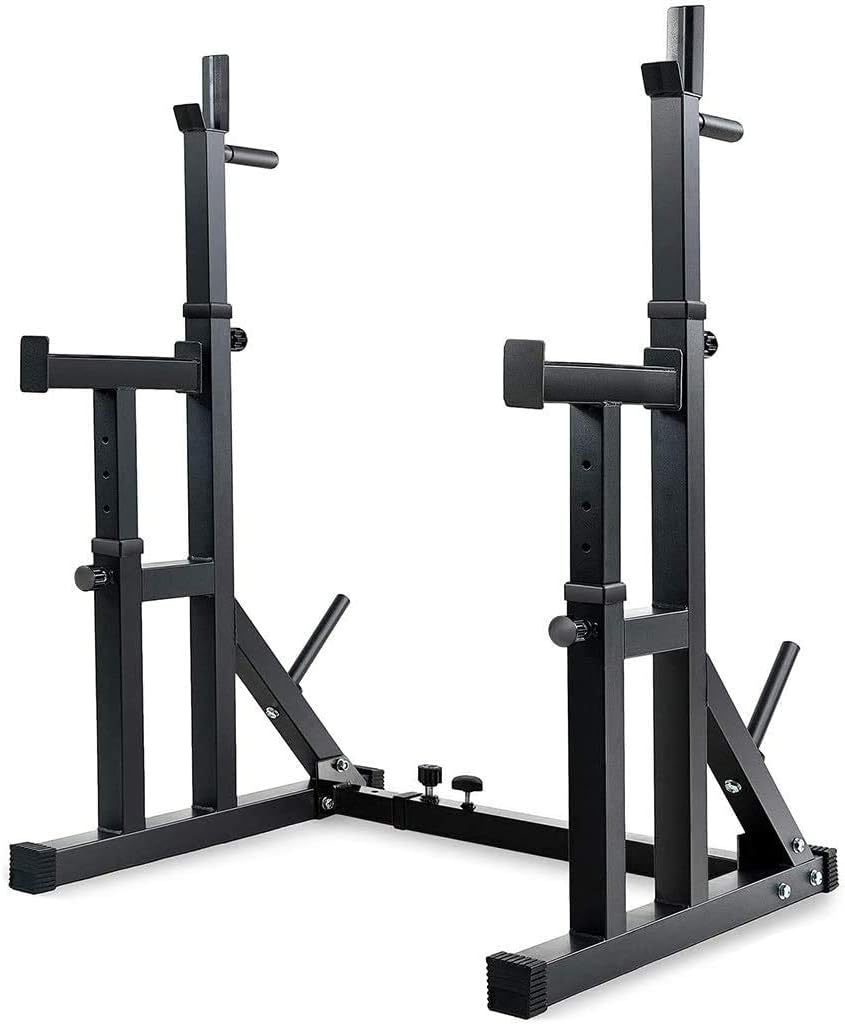 Adjustable Squat Rack Stands Multifunction Barbell Bench Press Dipping Station