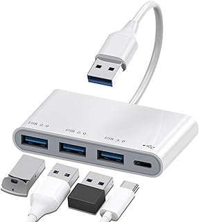 USB Data Hub Splitter - Extension Docking Station,USB Splitter USB Expander Hub Multiport Adapter for Mobile Phones, Laptops, Desktops, Tablets Ondian