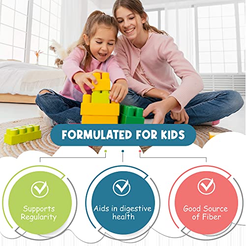 Kids Fiber Gummies, Daily Chicory Root Fiber Supplement, Plant Based, Non-Gmo, For Digestive And Intestinal Gut Health, Low Sugar Prebiotic Fiber Gummy For Children, Strawberry Flavored, 60 Gummies #TOP4
