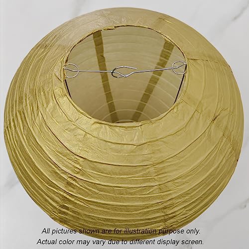 Image of Paper Lanterns Decorative, Hanging Paper Lanterns Party Decorations for Graduation Wedding Baby Shower Tropical Jungle Theme Birthday Party Decorations Sage Green /Gold /White 9pcs