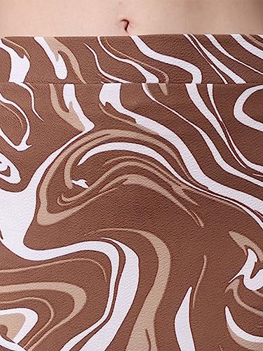 Image of POPWINGS Women Casual Pencil Slit Printed Skirt for Women | Summer Skirt for Women | Concert Slit Short Skit for Women