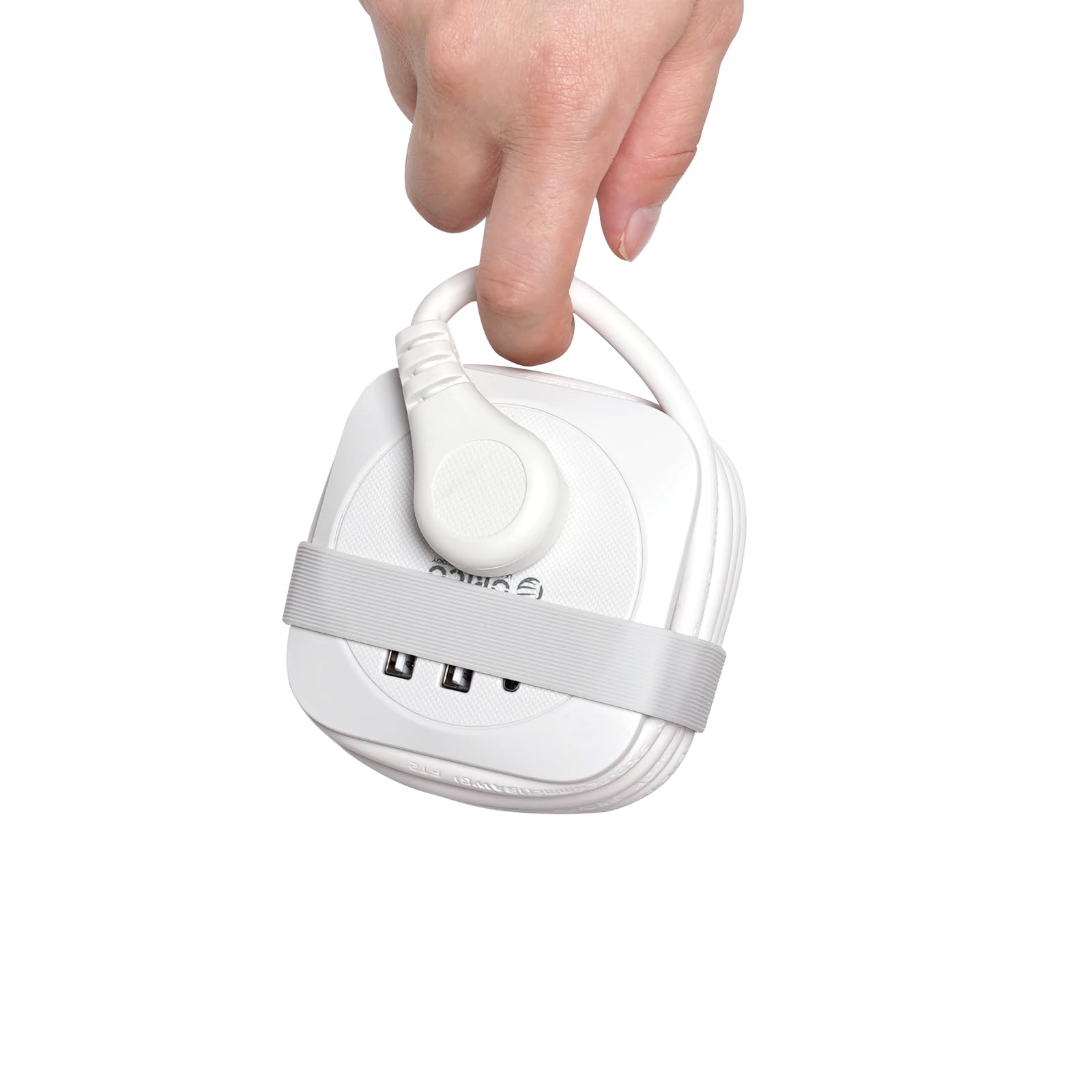 ORICOTravel Power Strip with USB Ports,2 Outlets 3 USB Ports (1 USB C) 4FT Wrapped Around Short Extension Cord,Non Surge Protector for Hotel,Travel,Cruise Ship Essentials,Dorm Room,Christmas Holiday