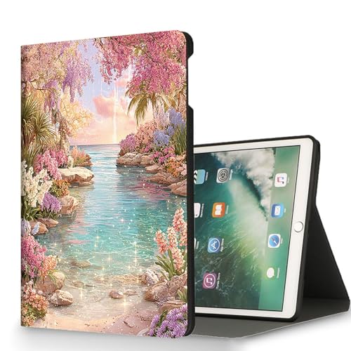RUUHLJLET for All-New Amazon Fire HD 10/10 Plus (13th/11th Generation,2023/2021 Release) Tablet Case,Auto Wake/Sleep,Adjustable Stand Protective Cover - Dream Flower Sea