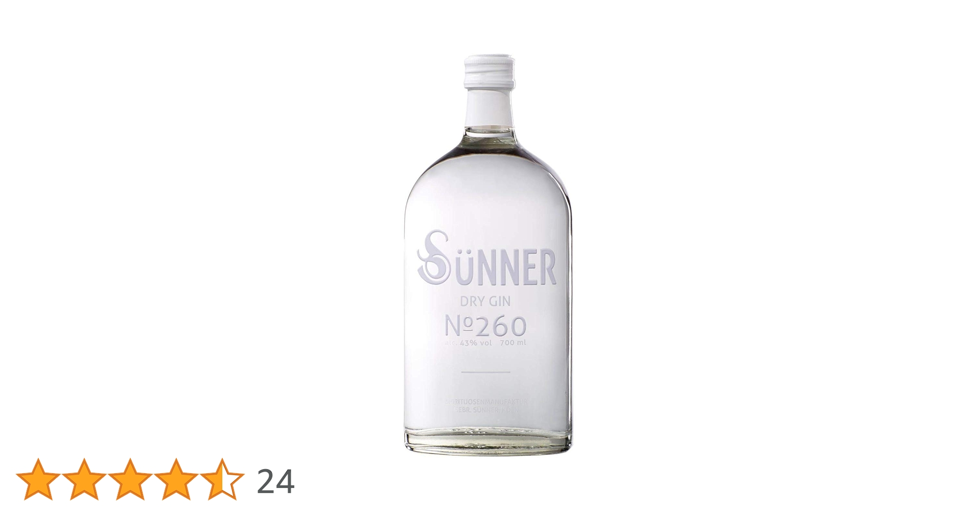 Sünner Dry Gin No. 260 : Amazon.de: Lebensmittel & Getränke