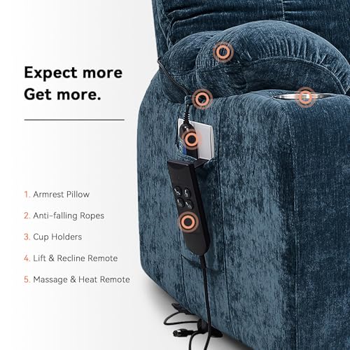Sillón reclinable eléctrico con asiento antideslizante miniatura 5