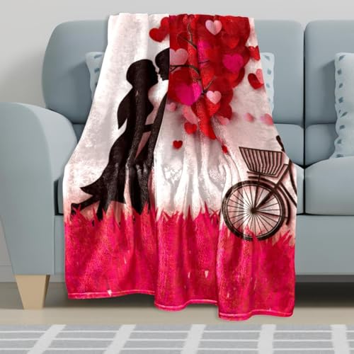 Couverture polaire bicyclette plaid chaud doux canapé divan 150x130cm