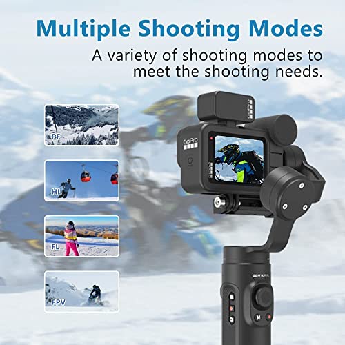 Inkee Falcon Plus Gimbal Stabilizer For Gopro Hero 11/10/9/8/7/6/5 Osmo Action Insta360 Sport Cameras,3-Axis Anti-Shake Wireless Control Handheld Gimbal W/Tripod Stand Original Screw Mounting Plate #TOP4