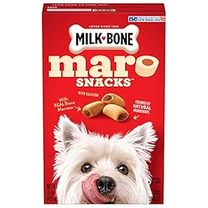 Milk-Bone MaroSnacks Dog Treats, Beef, 15 Ounce (Pack of 6)