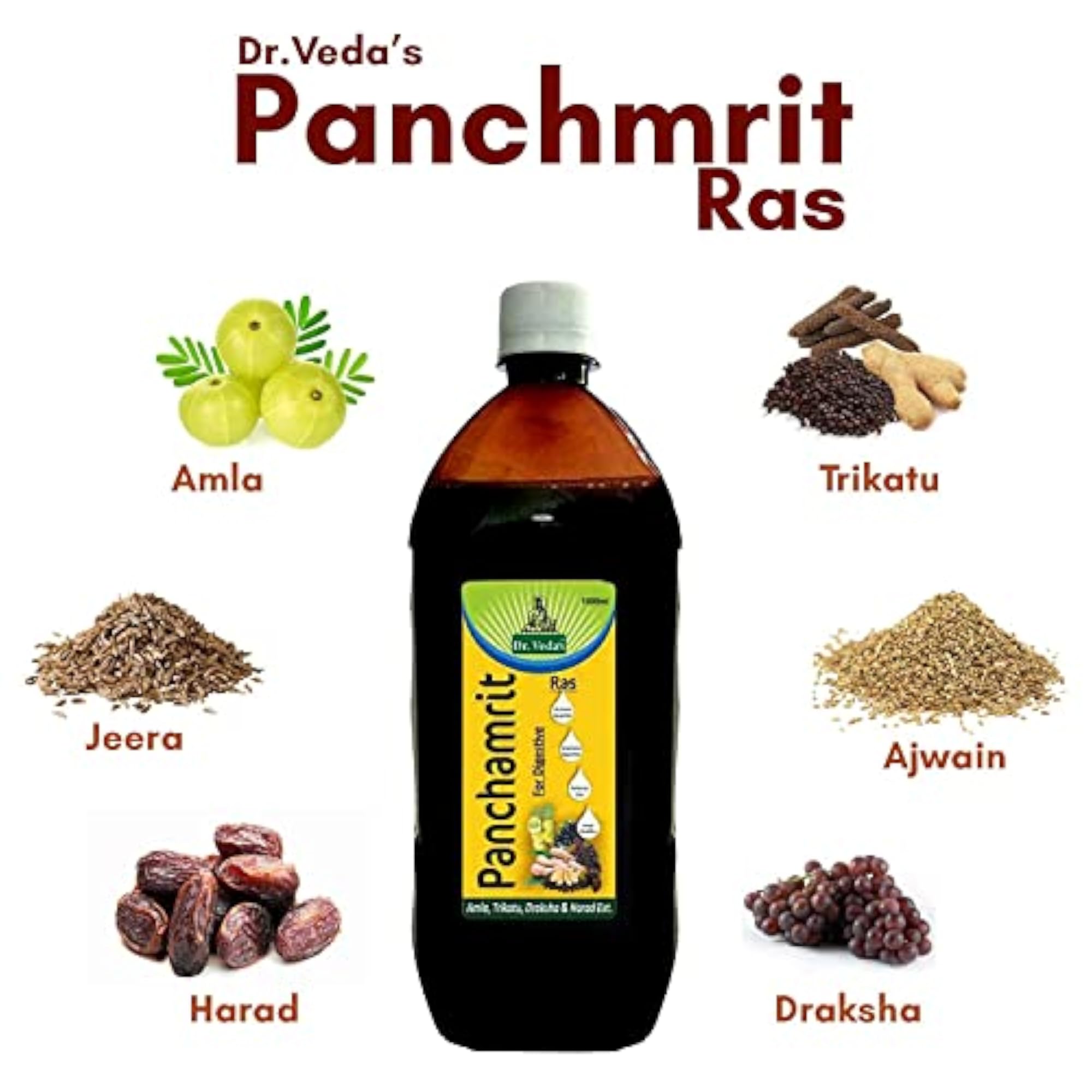 Dr.Veda's Natural Herbal Panchamrit Ras 500-ml