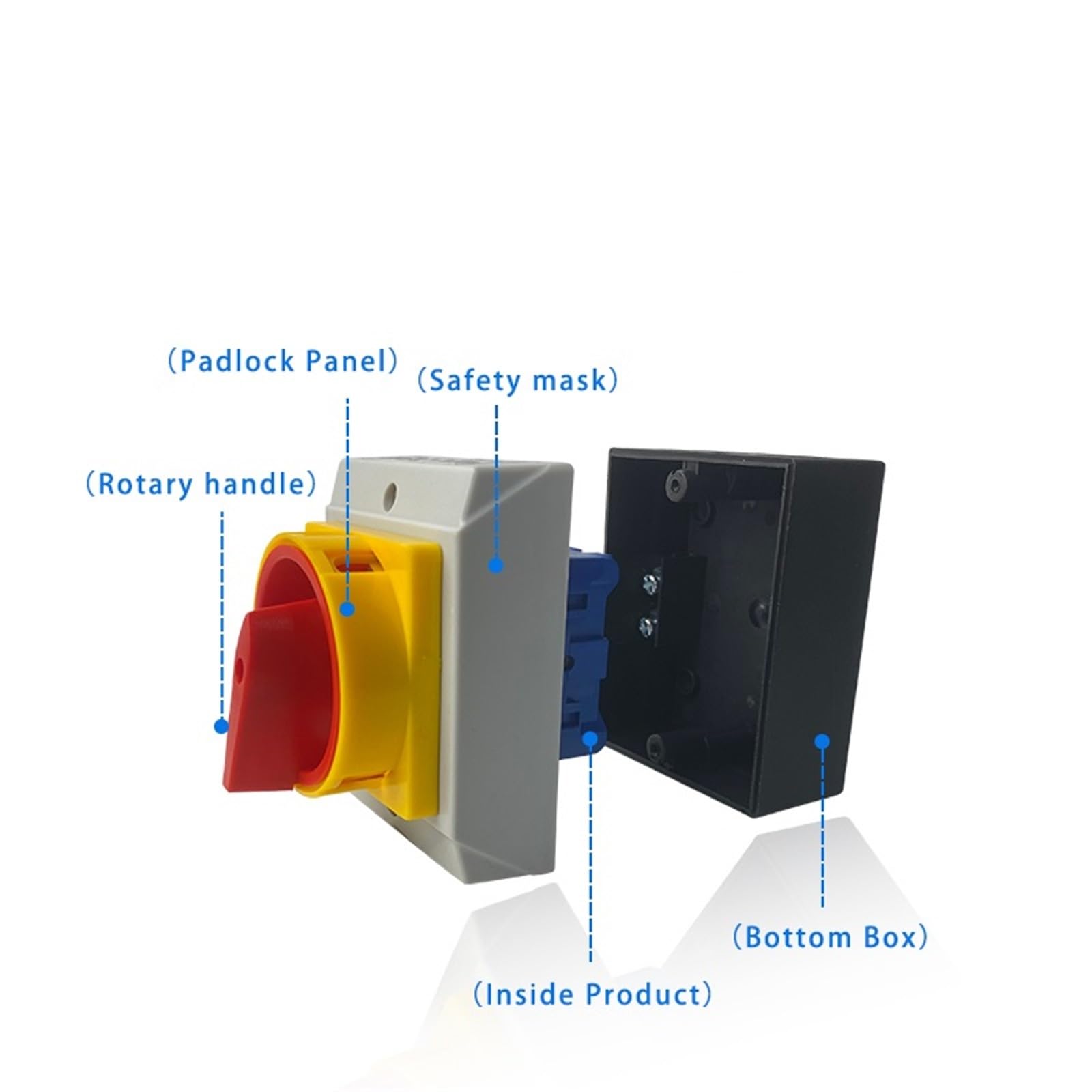 1 pz Due Posizioni YMD11-63A Interruttore Isolatore 3/4 P Lucchetto ON-OFF Cam Commutazione Con Custodia Impermeabile Contatto In Argento(4P)
