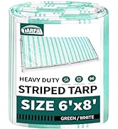 TARPAL Tarp 6x8 Feet Striped tarp 12mil Heavy Duty Poly Tarps Multipurpose Protective Cover Durab...