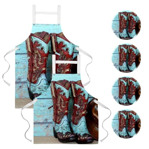 Tablier de cuisine pour pâtisserie et nettoyage avec 4 broches