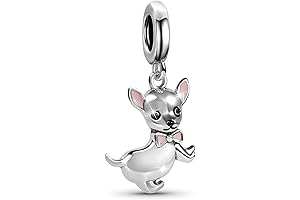 Gnoce Charms Sterling Silver Chihuahua Pendant Charm Dangle Animal Charms Bead Fit...