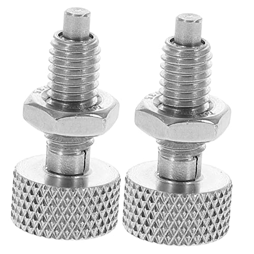 OSALADI 2pcs Spring Loaded Plunger Knob Stainless Steel - Handle Quick Release Pull Pin Compact Design for Easy Installation and Precise Locating for Industrial Use