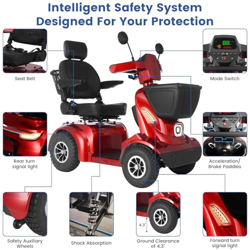 Image of 32Miles All-Terrain Heavy-Duty Mobility Scooter for Seniors &Adults