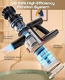 VACTechPro Cordless Vacuum Cleaner, 35KPA 6-in-1 Stick Vacuum, Up to 45Mins Runtime Lightweight Vacuums with Detachable Battery, for Hardwood Floor Carpet Car Pet Hair - Image 6